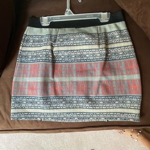 Aztec print mini skirt